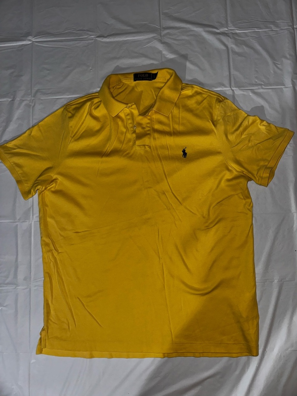 Ralph Lauren Men's Yellow Polo with Embroidered Pony